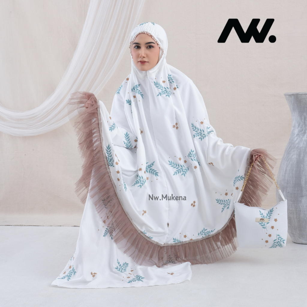 Mukena Dewasa Bordir Azzura Tile Ombre | katun Premium