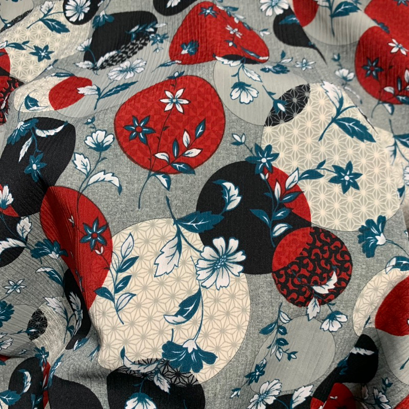 kain yoryu crinkle motif - kain yoryu crinkle motif bunga - kain yoryu premium - kain yoryu motif bu
