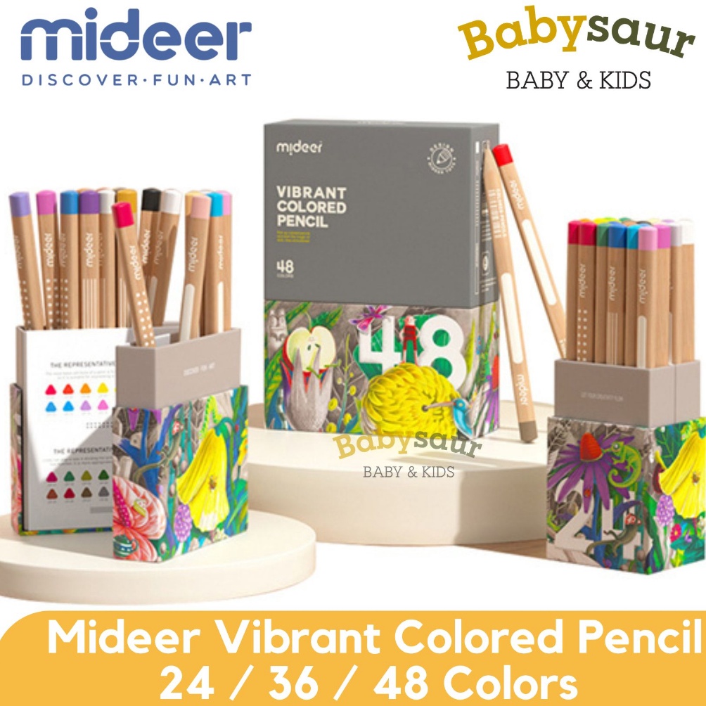 

Mideer Premium Vibrant Color Pencil Pensil Warna Alat Mewarnai Anak ART W4X2