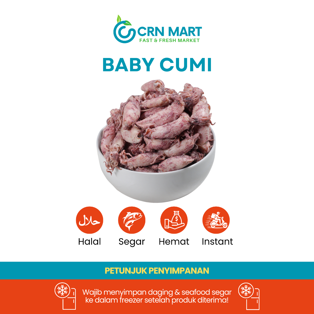 

CRN MART - Baby Cumi Asin Kering Khas Medan/Seafood Kering/Baby Cumi Kering Premium