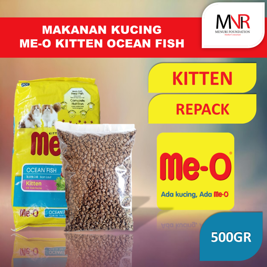Makanan Kucing | Meo Kitten Ocean fish 500gr Repack | Meo Kitten Ocean Fish REPACK |