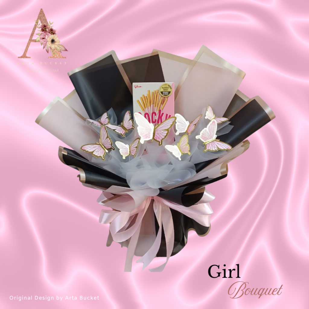 Bucket Bouquet Buket Bouket Kado Hadiah Gift Give Edisi Spesial Girl Bunga Mawar Daisy Warna Merah U