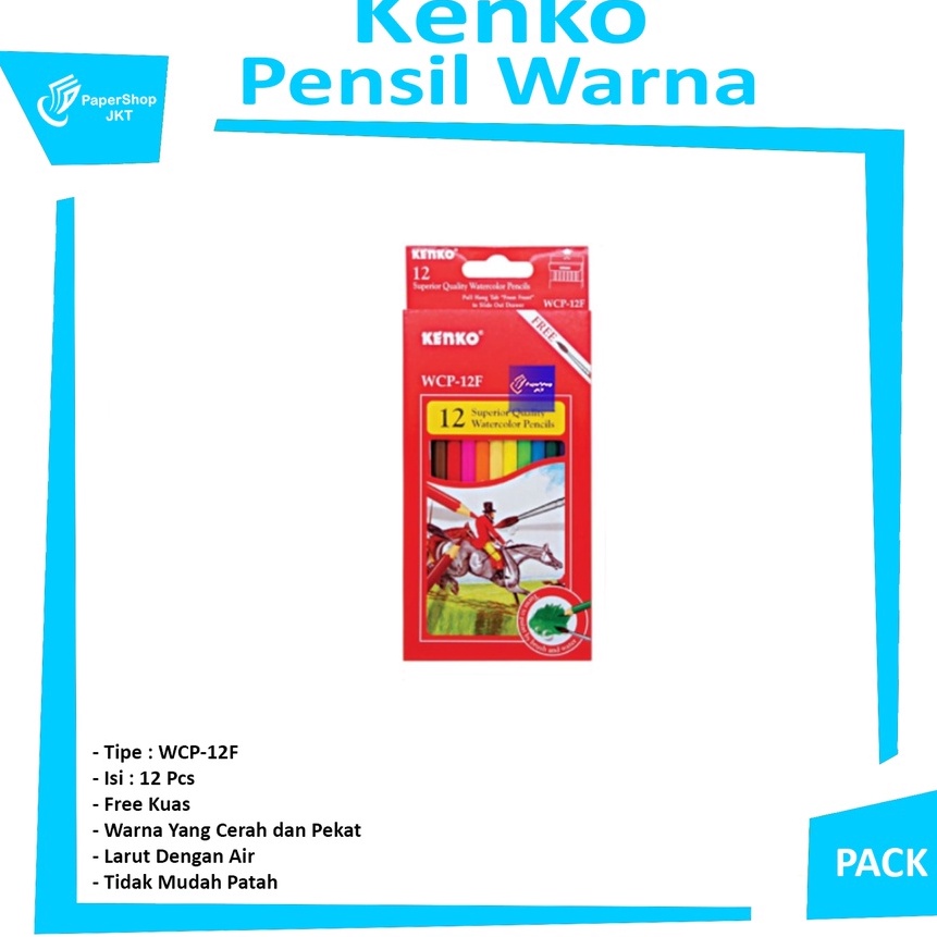 

Cepat KENKO 12 ior Quality Watercolor Pencils Wcp12f Set
