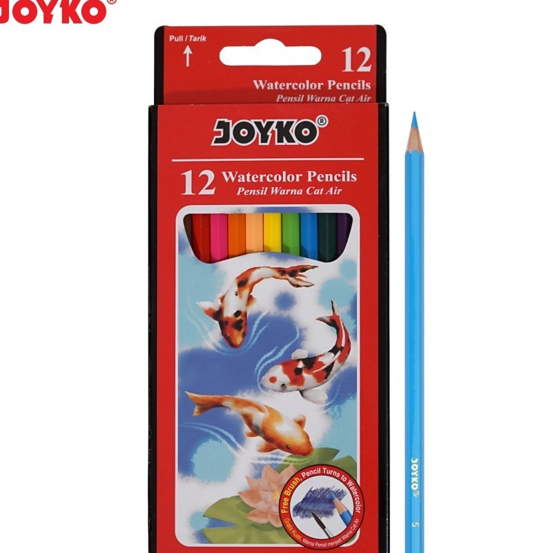

HJ6 Joyko Pensil Warna Cat Air Watercolor Pencils Hexagonal Grip 12Warna WCP11
