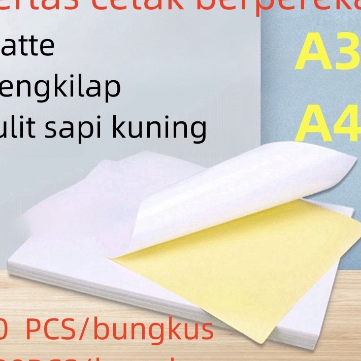 

KF7 label beerekatGlossymattelabelwarna A4A3stiker kulit sapi51 lembarMencetak