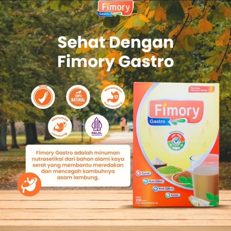 

Paket Sehat, Fimory Gastro Mengatasi masalah asam lambung, terbuat dari Ubi garut, Ikan Gabus, Ikan Sidat, Daun Kelor, Gula Aren.