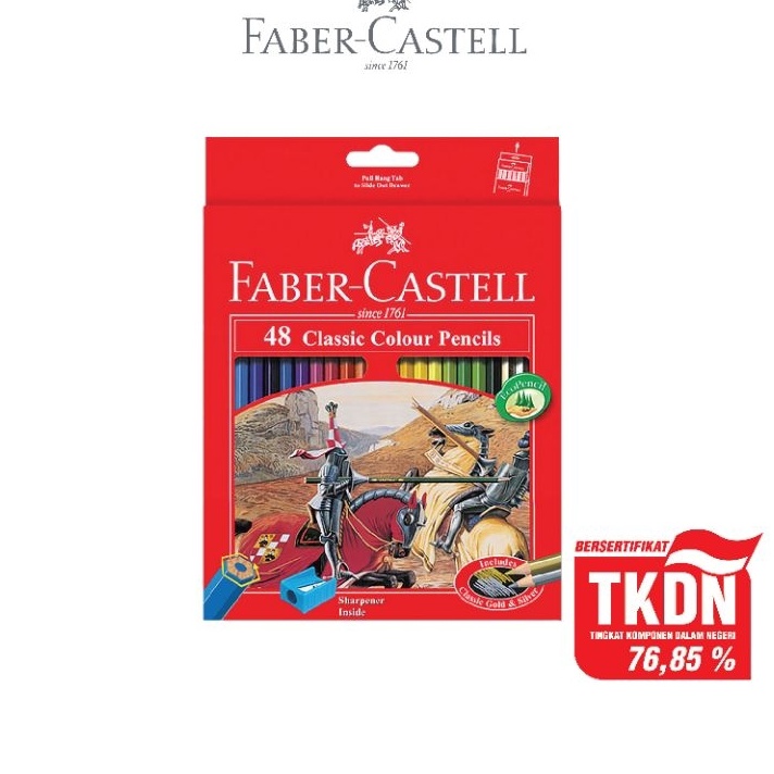 

Eksklusif FaberCastell Pensil Warna Classic Colour Pencils set 48 Panjang