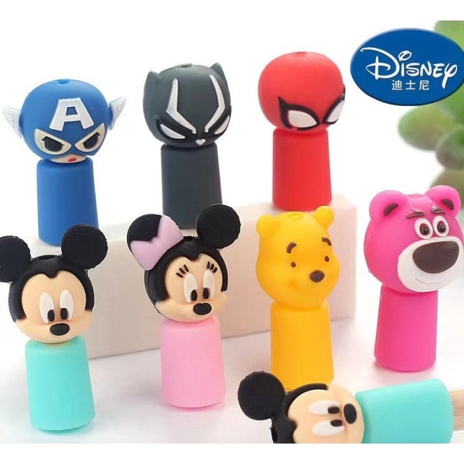 

Super Populer LOGU Penutup pensil Pencil cap Alat penutup pensil silikon kartun anak