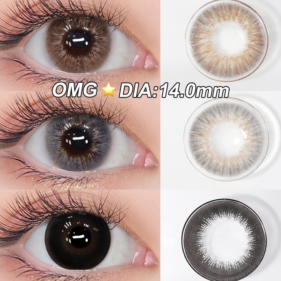 Real Promotion 6 Magister Softlens Minus 14mm OMG Lensa kontak Soflens minus Soflen minus Brown Grey