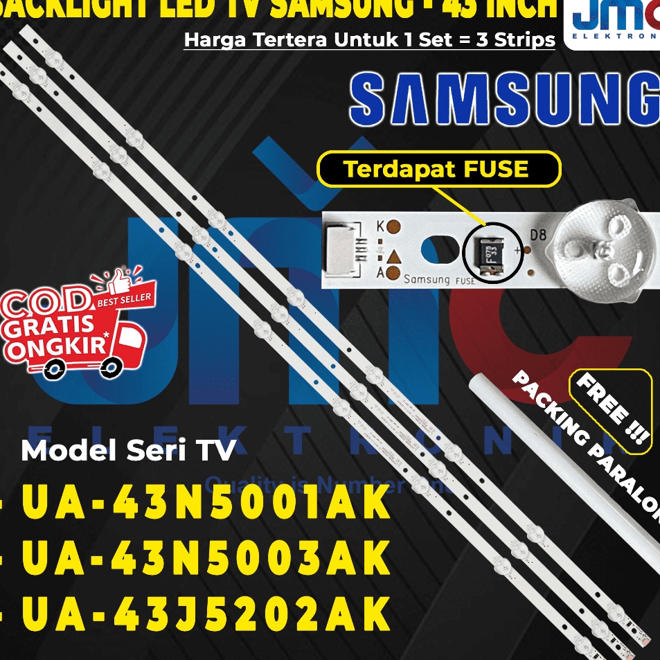 Backlight TV SAMSUNG 43 Inch UA43N51AK UA43N53AK UA43J522AK GC43D8ZC22AG17