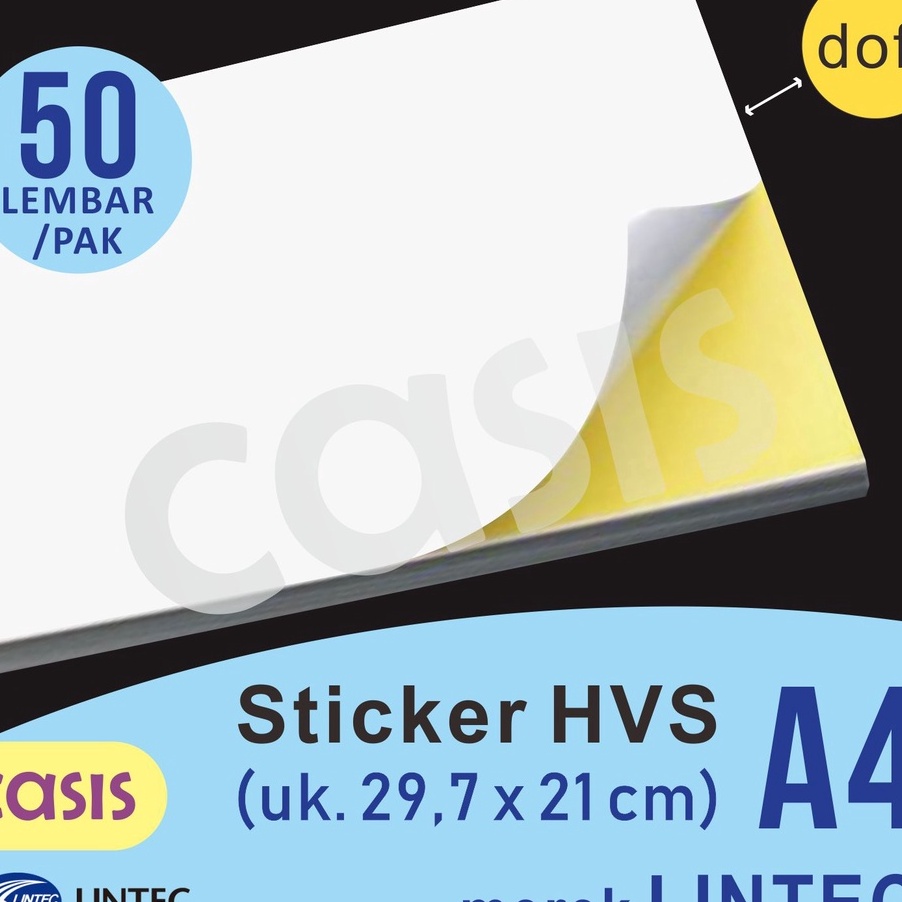 

Beli kes stiker hvs A4 isi 5 lbr lintec CASIS
