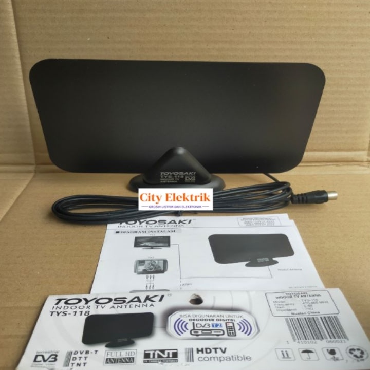 Antena TV Toyosaki TYS 118 Indoor  Antena Digital Toyosaki Indoor  Kabel 3 Meter