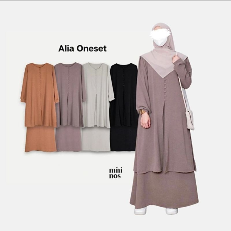 Alia One Set by Mininos | Gamis Remaja | Gamis Kekinian