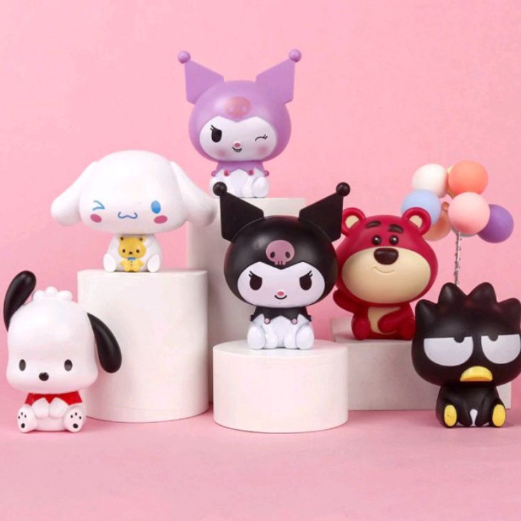 Grosir Sekarang  Pajangan Figure sanrio  Topper Cake ultah Hiasan kue ulang tahun birthday Sanrio Ku