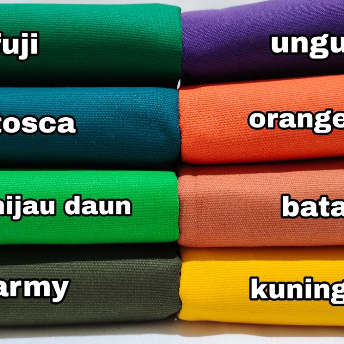 

Kilat kanvas polos warna 5 cm x 15 cm