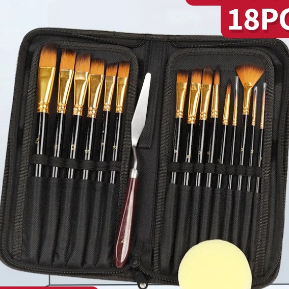 

Extra LOOOOPY Art Brush Set Kuas Lukis BRS12 SET Kuas Alat Lukis Set Lengkap Mixing