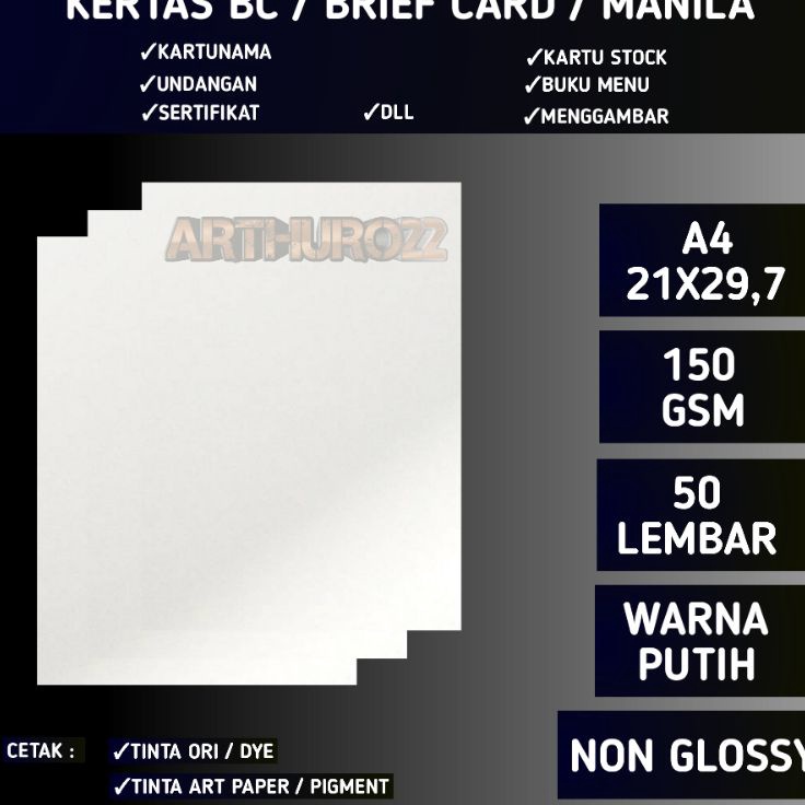 

Terbatas Kes BCManila 15 GSM A4 isi 5 lembarkes brief card buku gambar 15 gram