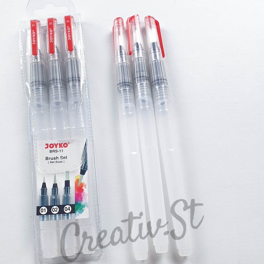 

KI3 JOYKO Water Brush Kuas Watercolor Brs11 Set 3 Pcs Waterbrush