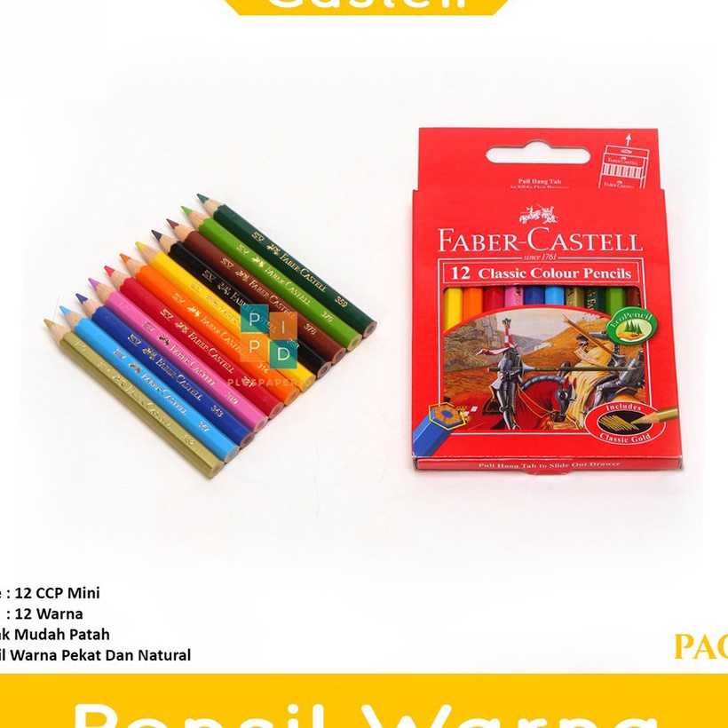 

Promo Faber Castell Pensil Warna 12 Warna Classic Kecil Set