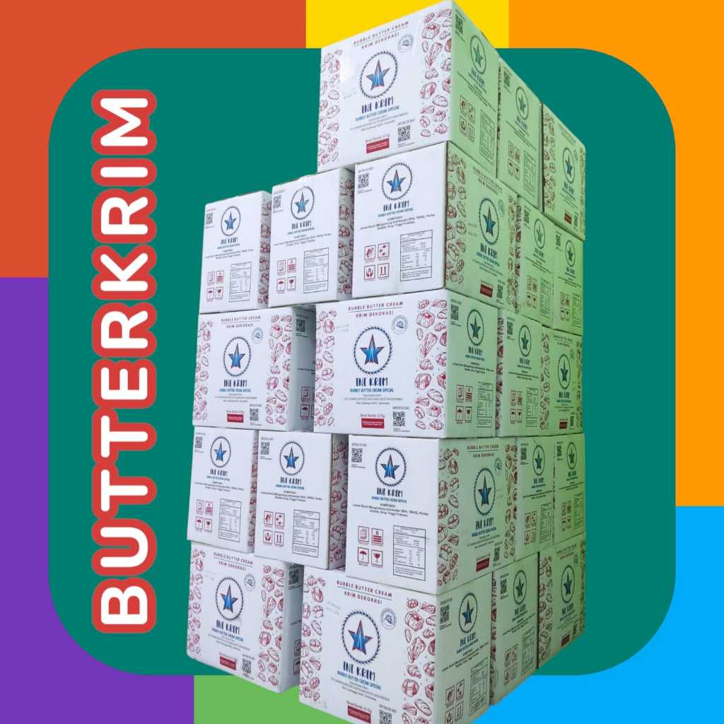 

INI BUBLE BUTTER CREAM MERAH LOSS, HITAM TUTY FRUTI LOSS, HITAM SUSU VANILA LOSS 10KG