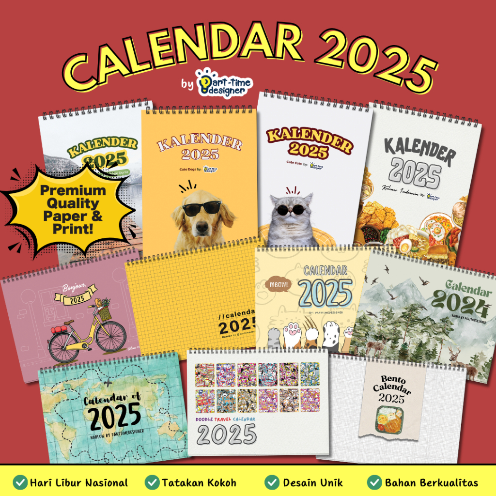 

Kalender Meja 2025 Estetik Planner Calendar Semua Desain