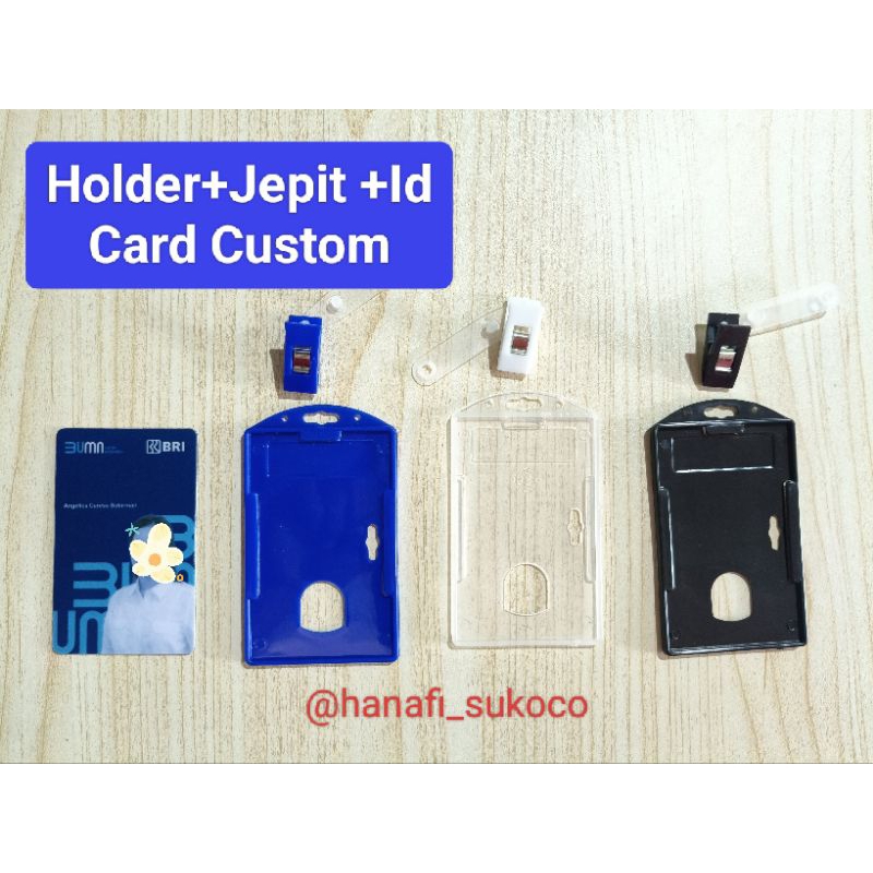 

Holder Jepit Id Card Custom request desain sendiri satuan siap cetak kirim