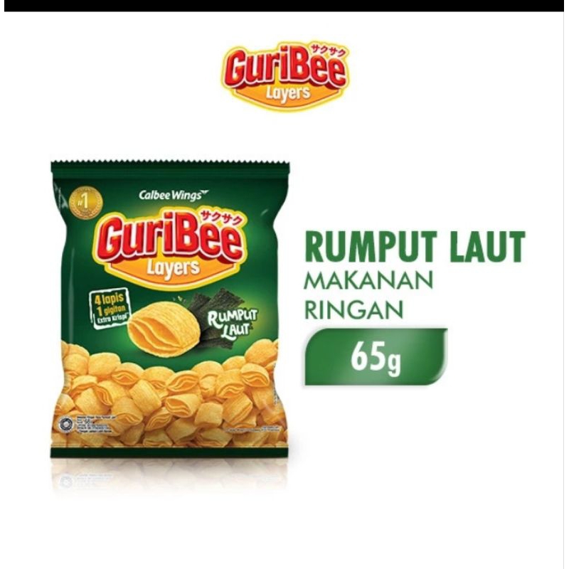 

guribee layers makanan ringan rasa rumput laut 65gram