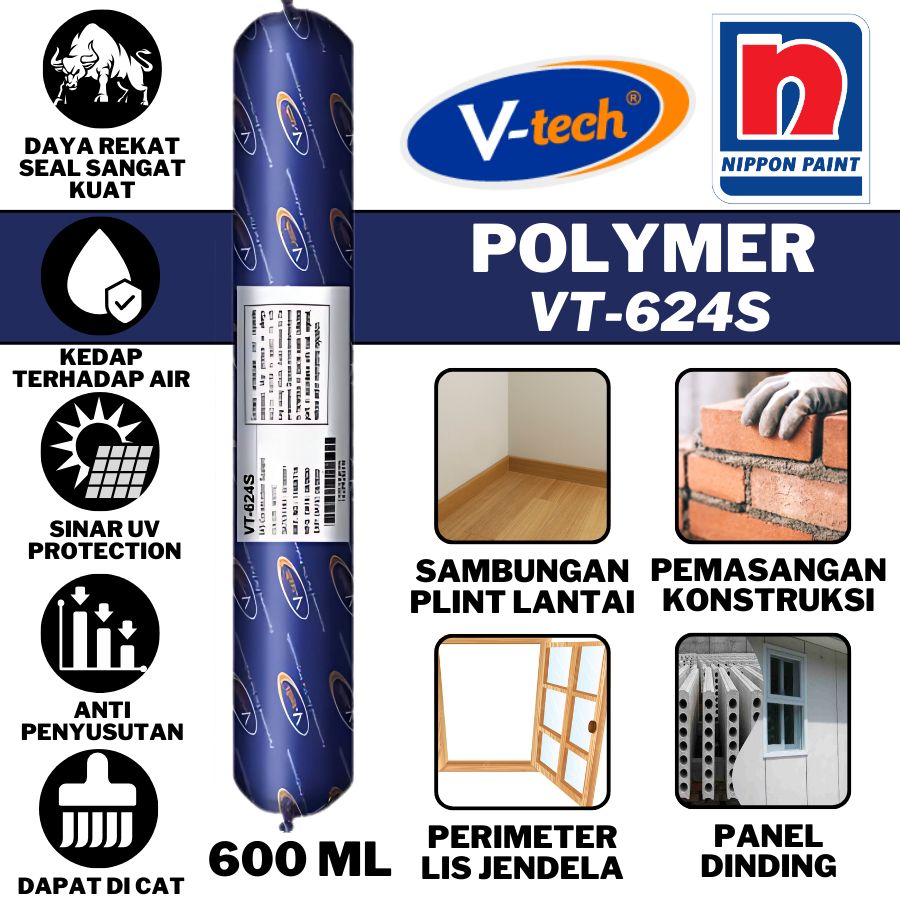SEALANT SOSIS VTECH NIPPON SEALANT MS CONSTRUCTION VT-624 SEALANT ACP LEM MARMER 600ML