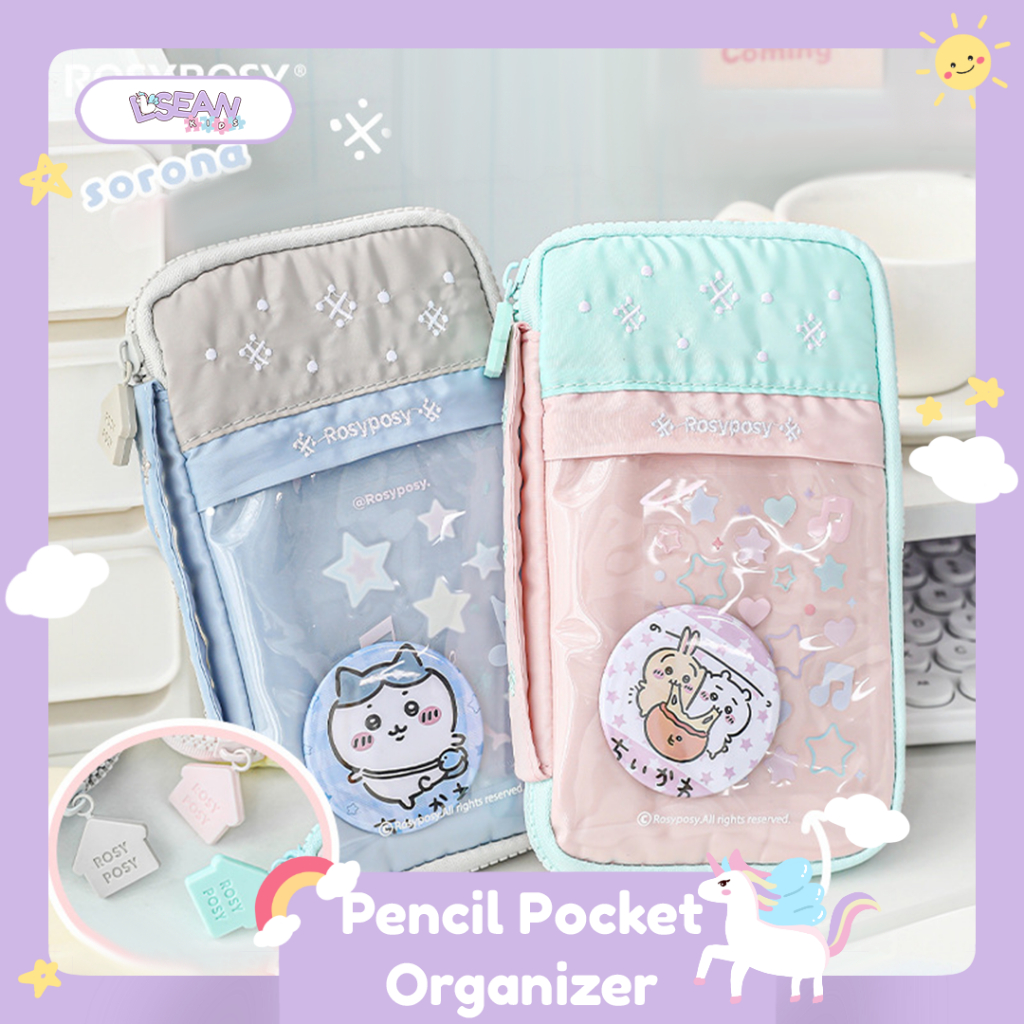

PENCIL STATIONERY ORGANIZER MEDIUM SIZE FLUFFY SOFT POCKET CASE AESTHETIC WITH HANDLE