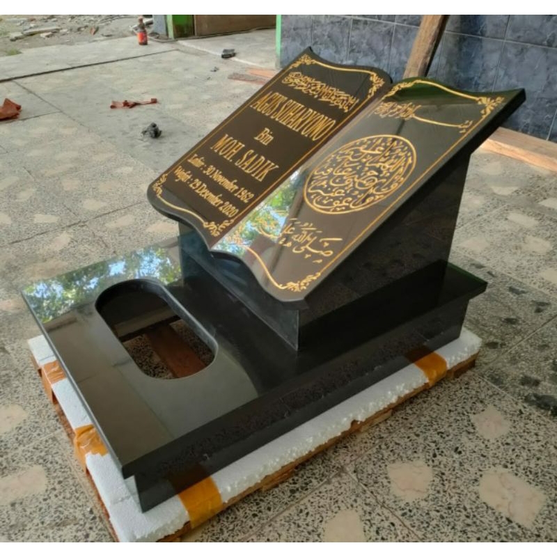 Nisan Granit Plus Dudukan Body Nisan Makam Granit Murah Perlengkapan Makam Leluhur Berkualitas Maesa