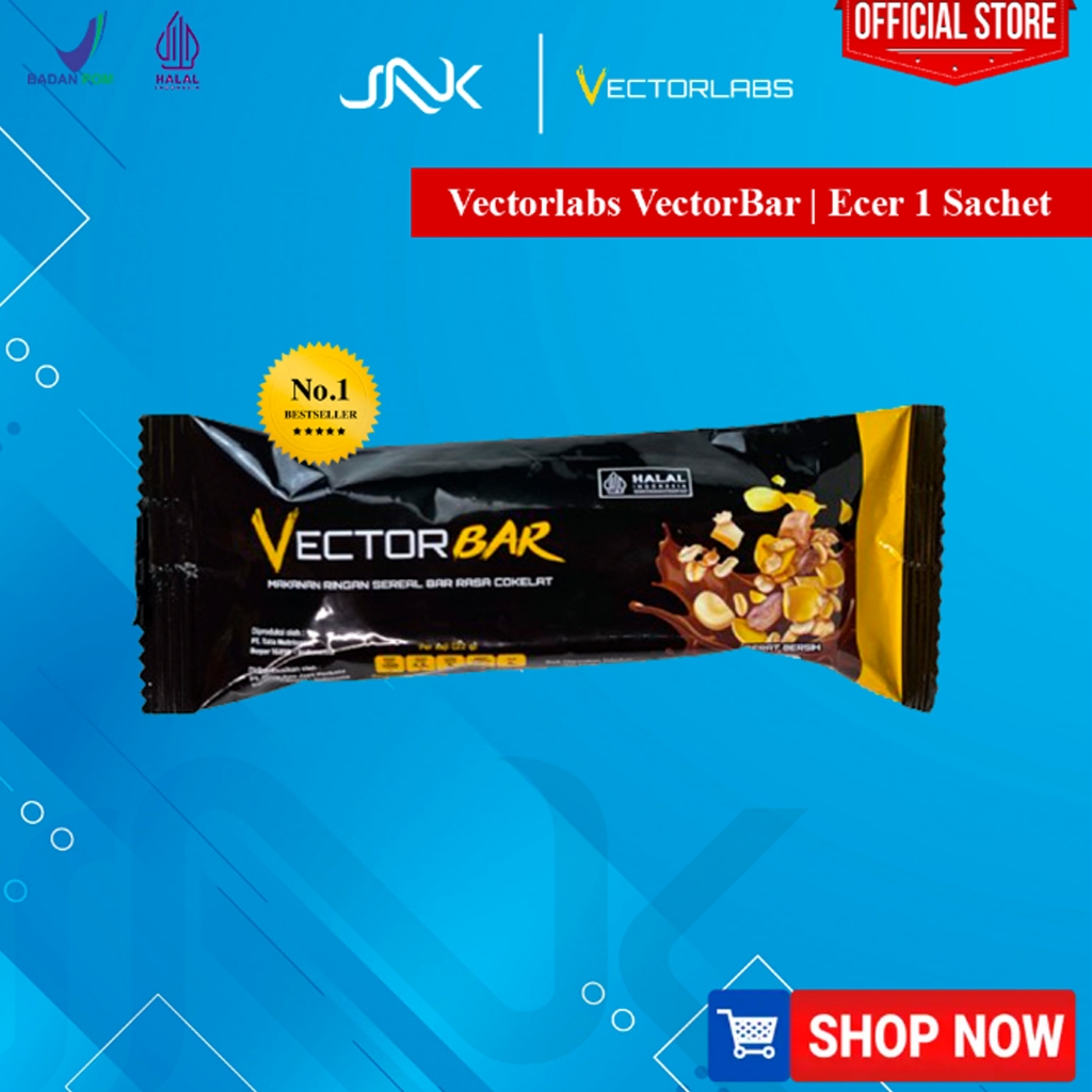 

ECER 1 Sachet Vectorlabs Vectorbar | Protein Bar Snack Sereal Cemilan Rasa Cokelat Vector Labs