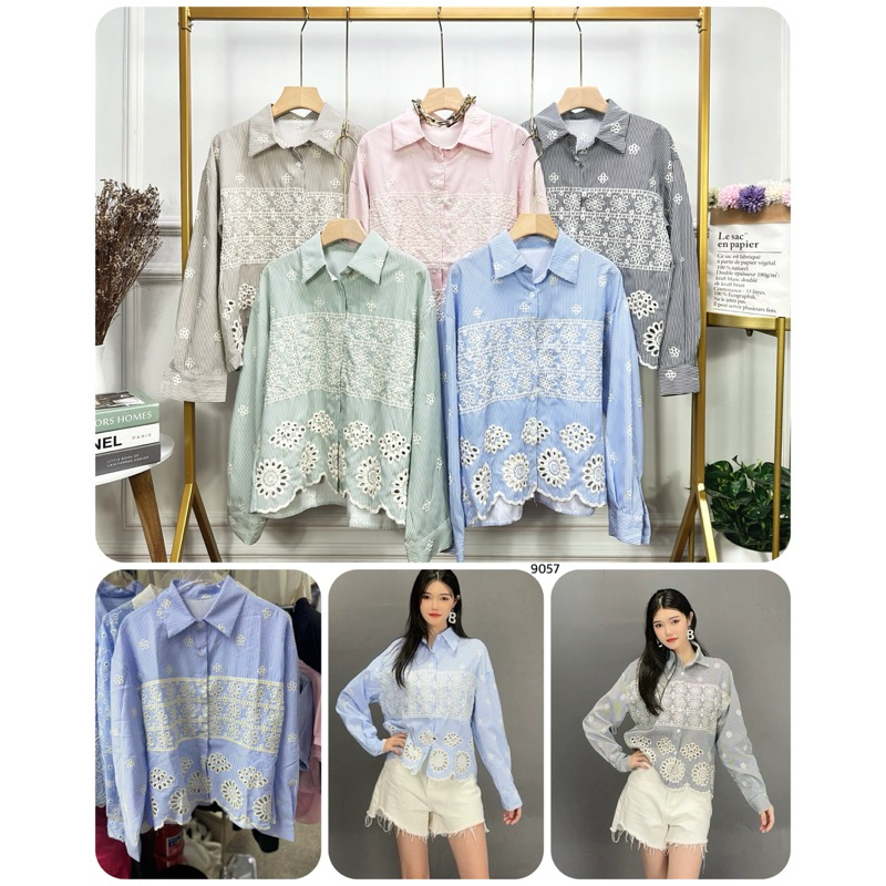 Pgmta Grosir Kemeja import Kode 9057 serian isi 5 pcs