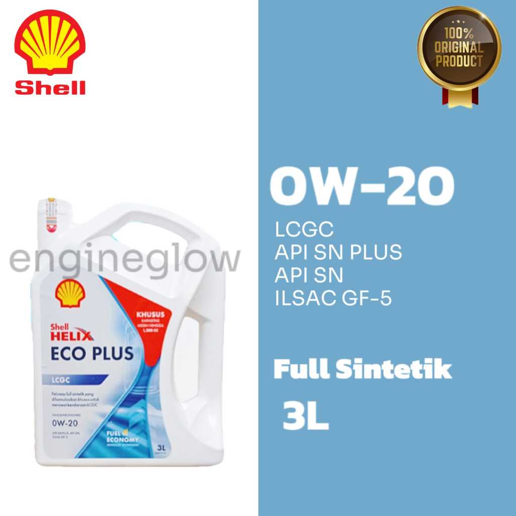 SHELL HELIX ECO PLUS 0W-20 3L