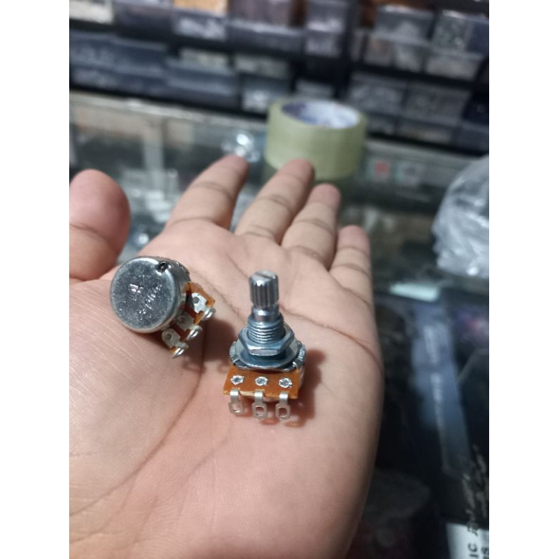 POTENSIO A500 K POTENSIO GITAR A 500 K B 500 POTENSIOMETER GITAR ELEKTRIK BASS