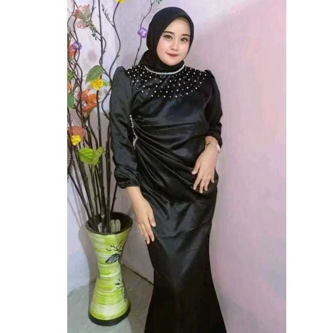 [ Termurah ] Vina Dress Baju Kondangan Viral | Dress Pesta Bridesmaid | Gamis Satin Model Duyung