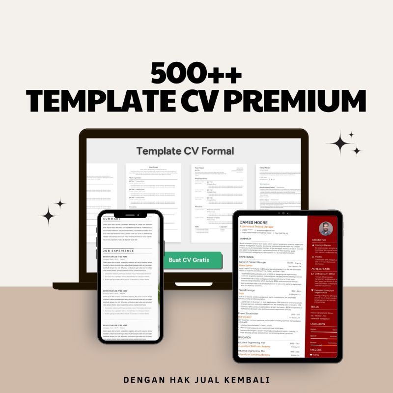 500++ TEMPLATE CV PREMIUM