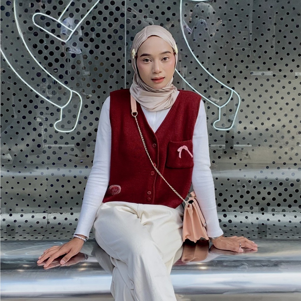 ROSE VEST KNIT / KIMMY VEST PITA / ROMPI PITA WANITA