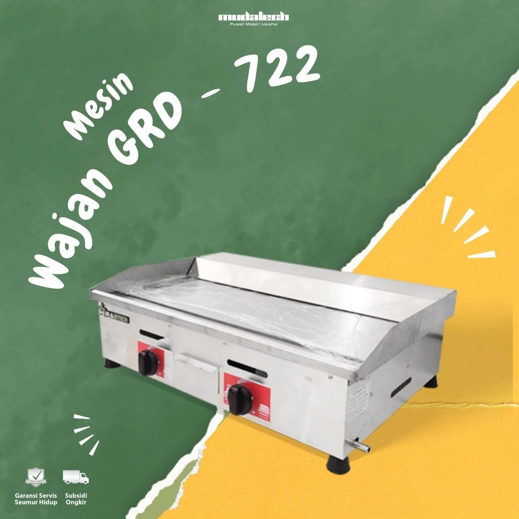 Wajan Pemanggang Gas Griddle 1/3 grooved GRD-722 Wirastar
