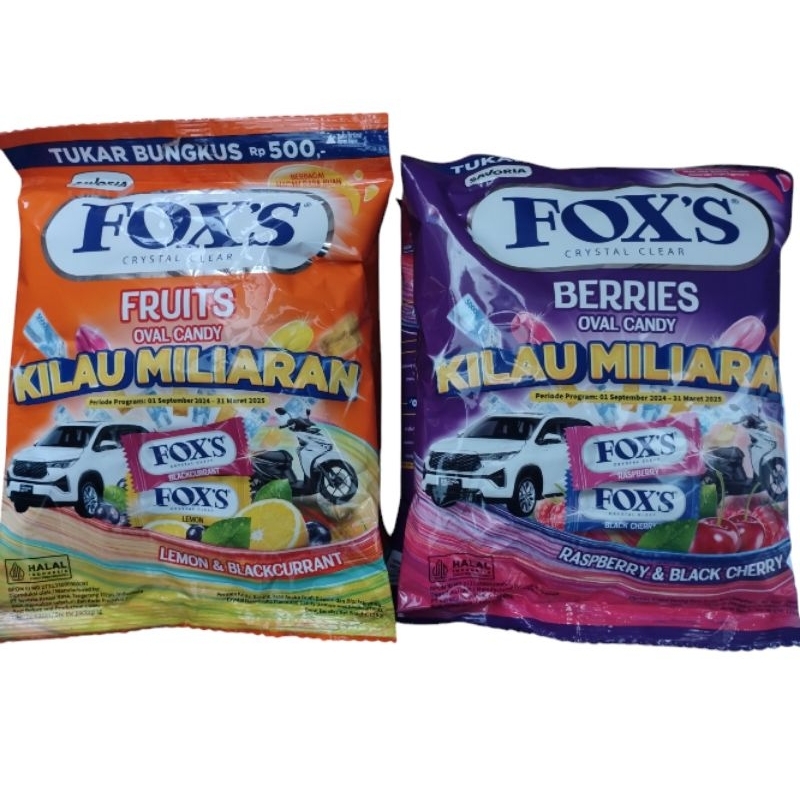 

Permen Fox's Oval Candy kemasan Bag 125gram