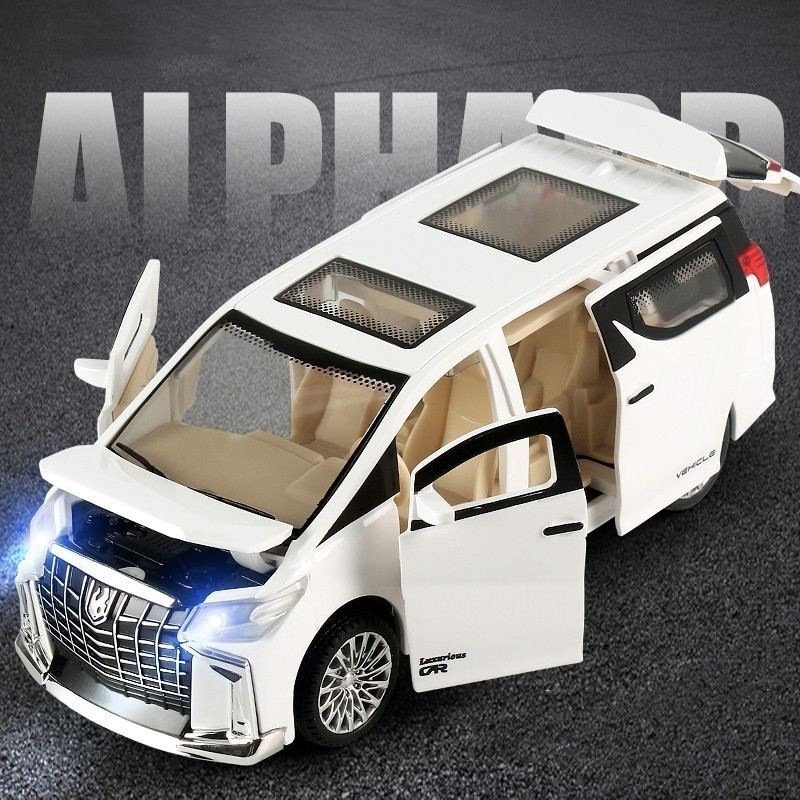 【Free Return】*COD*Diecast Mobil Alphard Die-cast Model 1:32 Miniatur Mobil Mobilan Panjang Alloy Met
