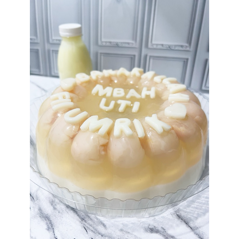 

puding leci susu D-20cm [ INSTAN & SAMEDAY ]