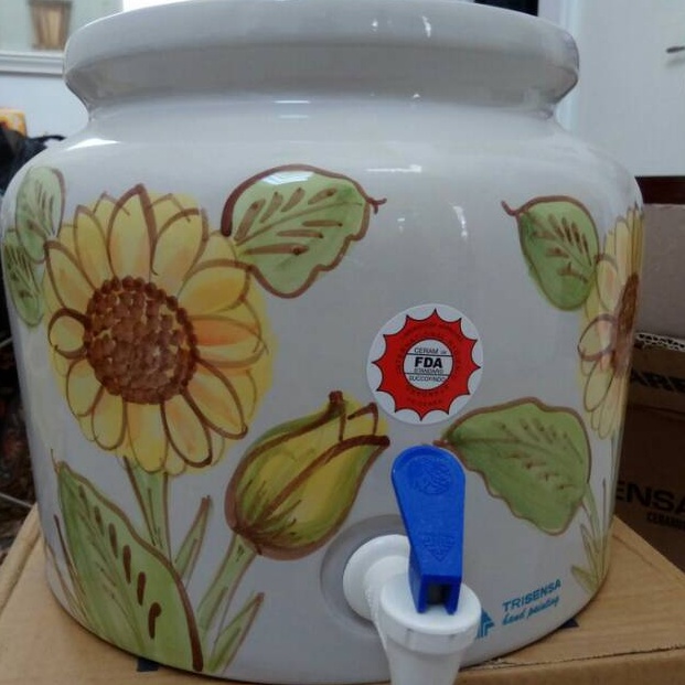 

KODE O2S Guci keramik lukis matahari