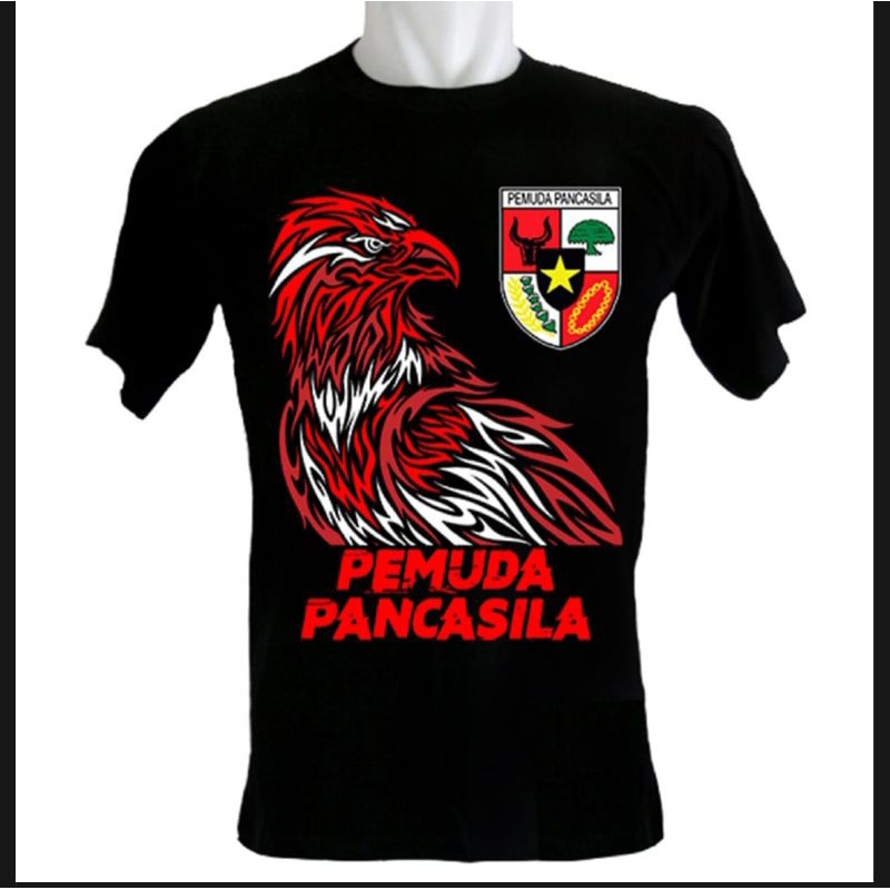 KAOS PEMUDA PANCASILA CORAK BURUNG MERAH PUTIH