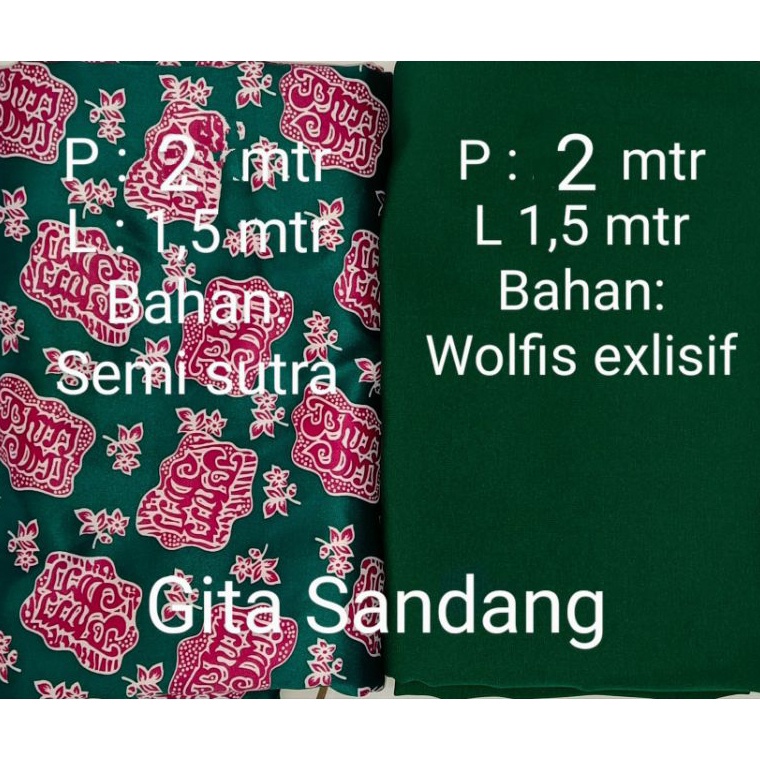 1 set kain seragam bkmm masing 2 meter