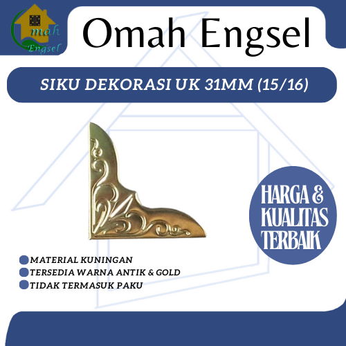 Omah Engsel - Siku besi / siku ornament / corner ukir/ siku dekorasi uk 31mm (15/16)