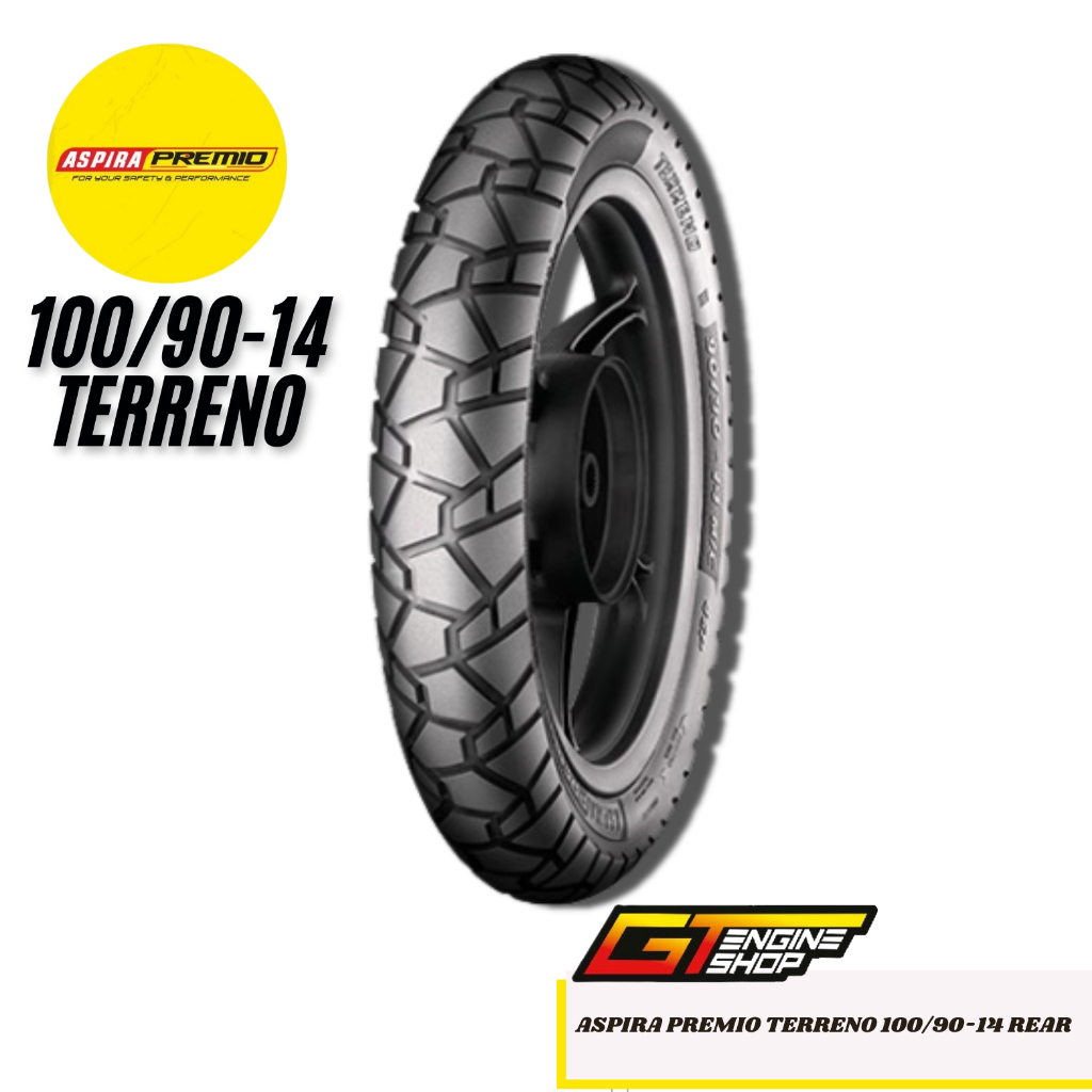 BAN ASPIRA PREMIO TERRENO 100/90-14 REAR BAN ASPIRA TERRENO 100/90-14 REAR PRODUKSI 2024