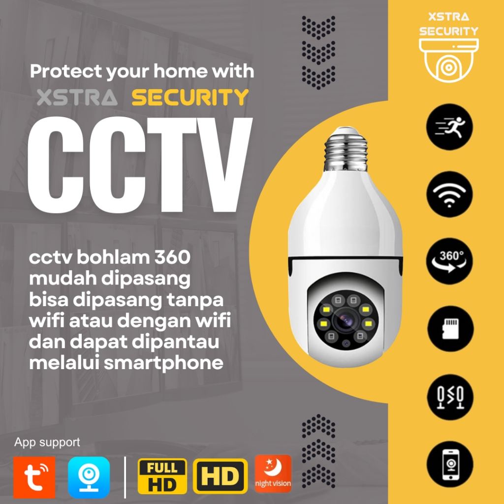 CCTV bohlam 360 wifi
