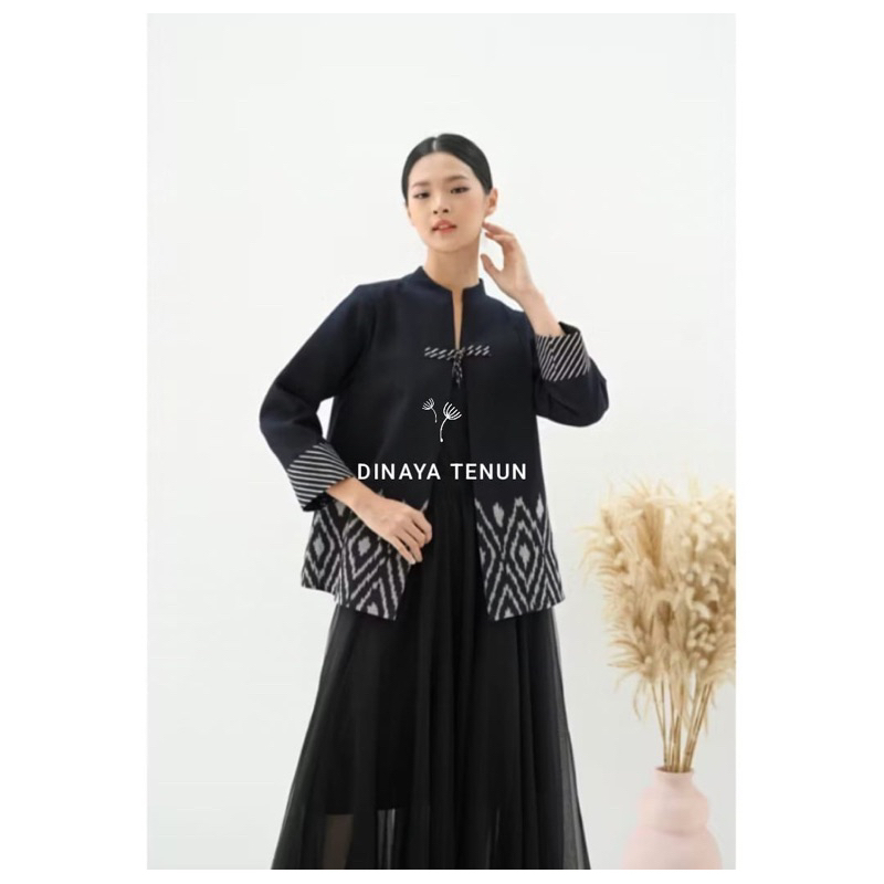 OUTER TENUN ETNIK- OUTER ATASAN TENUN - BAJU KANTOR WANITA