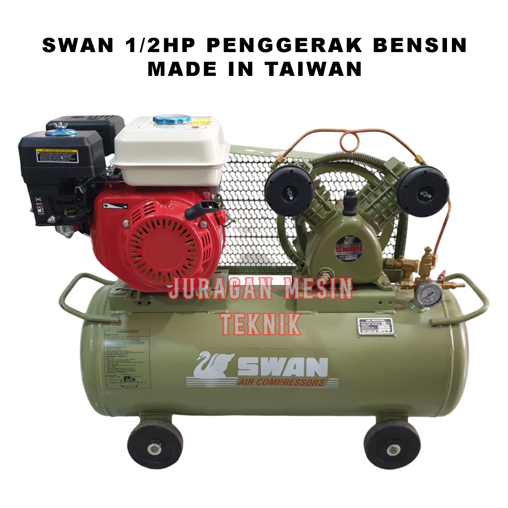 Swan Mesin Kompresor 1/2 HP - Penggerak Bensin GX 160 5.5 HP