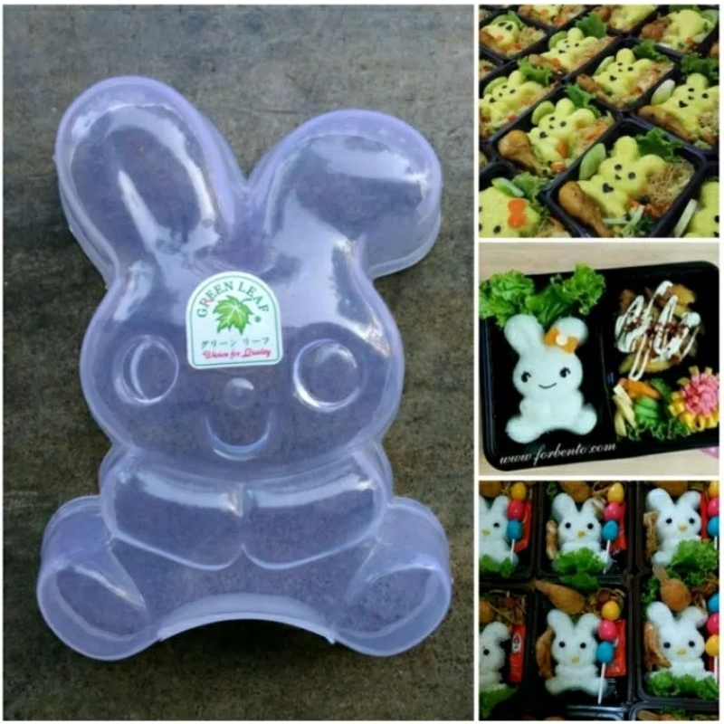 Cetakan Nasi Bento Motif Bunny / Cetakan Kue Bolu Kukus Bentuk Karakter Bunny